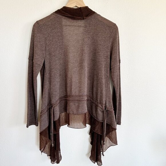 Pretty Angel Sweater Open Front Cardigan Linen Blend Romantic Fairy - Picture 8 of 12